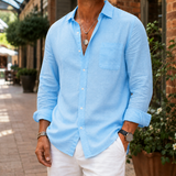 Blake Cotton Shirt - Blue