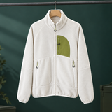 Wilfred Contrast Fleece Jacket - Off White