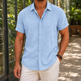 Austin Linen Shirt - Light Blue