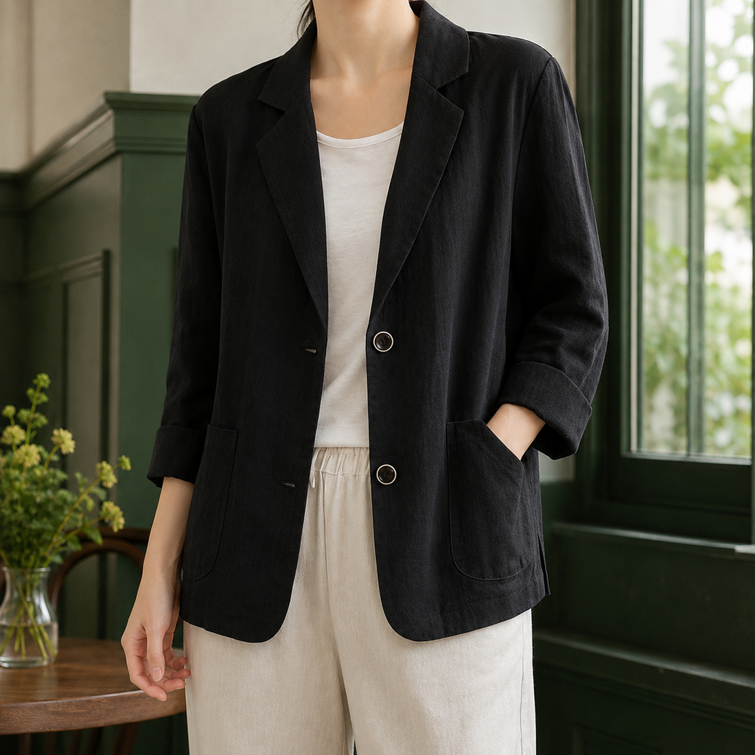 Cordelia Relaxed Blazer - Black