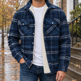 Joshua Plaid Jacket - Navy Blue