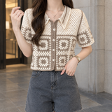 Zoe Crochet Cardigan - Apricot
