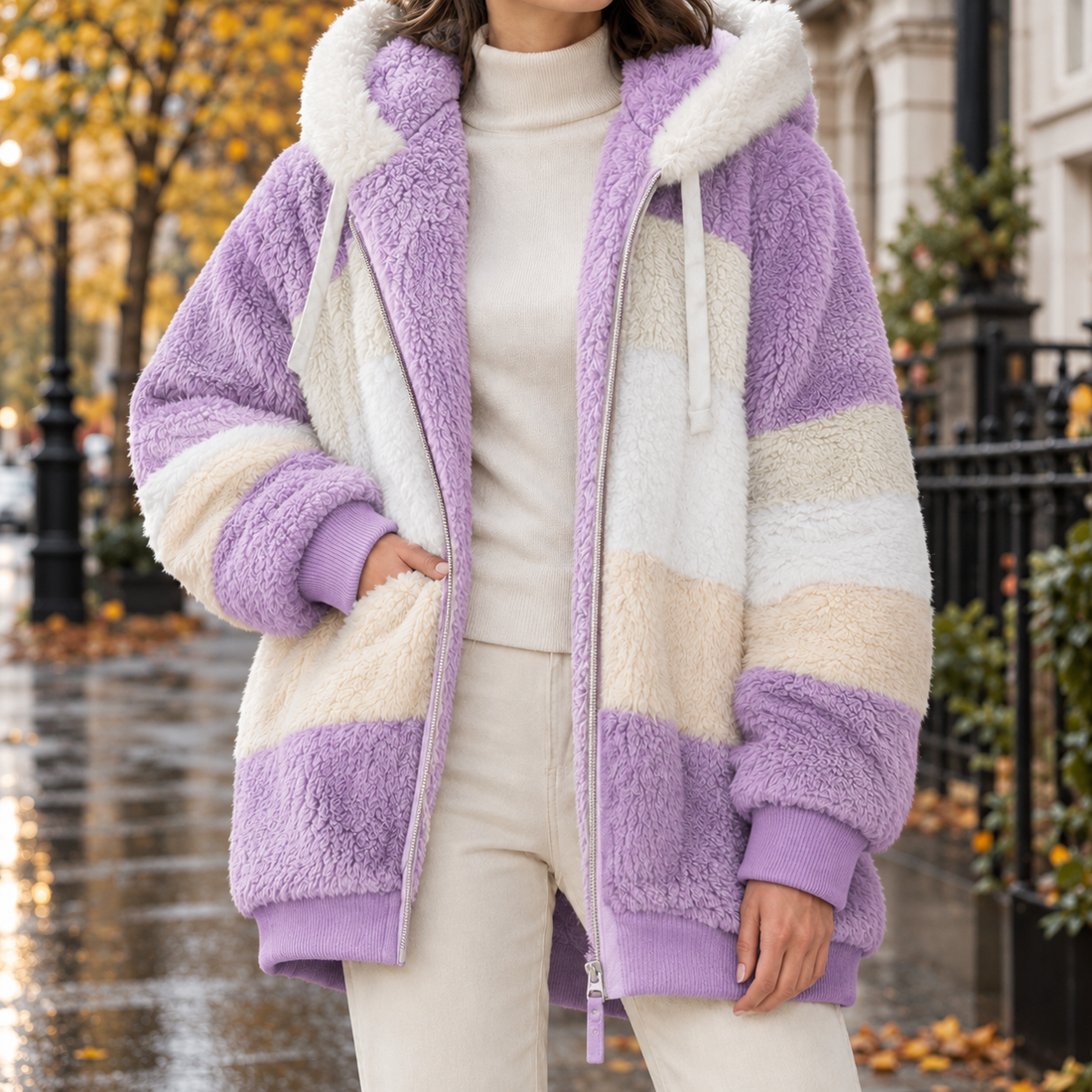 Erin Patchwork Jacket - Purple