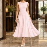 Eden Draped Midi Dress - Pink