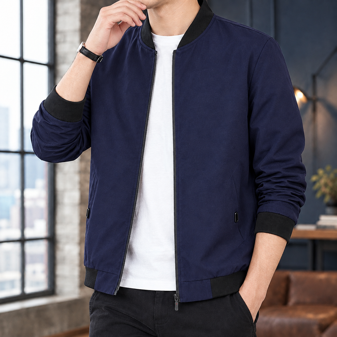 Octave Zip Jacket - Indigo