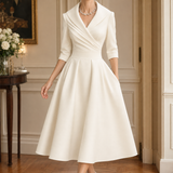 Tara A-Line Dress - White