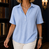 Laurel Relaxed Blouse - Light Blue