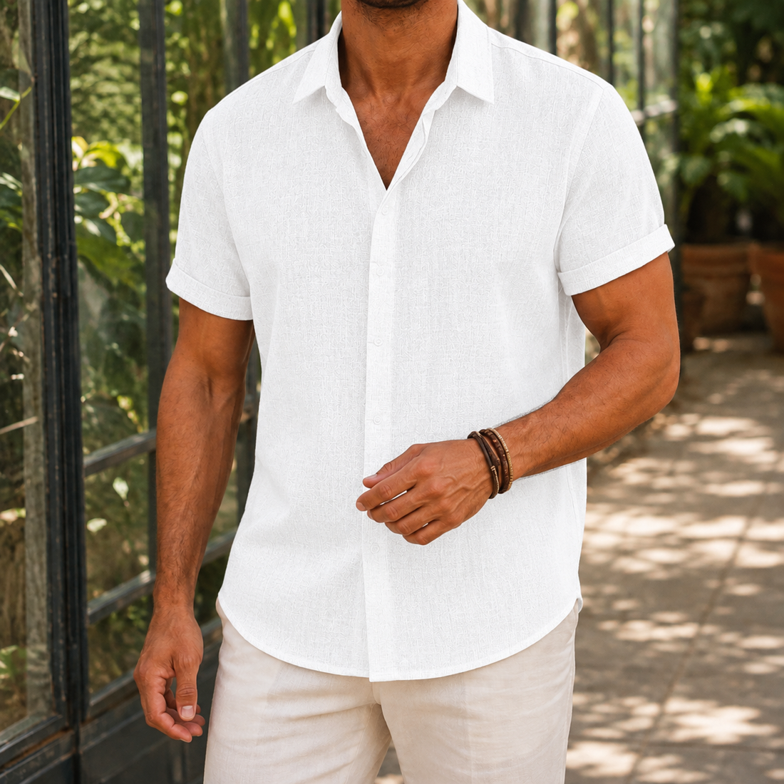 Austin Linen Shirt - White