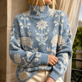Helena Turtleneck Sweater - Light Blue