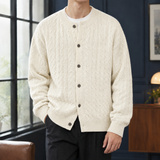 Ludovic Cable Knit Cardigan - Cream