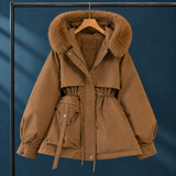 Stella Drawstring Parka - Brown