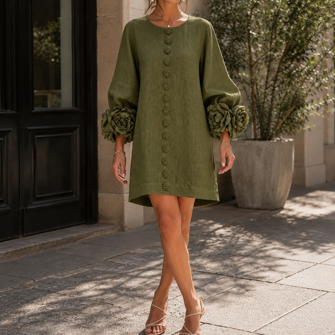 Aimee Shift Dress - Olive