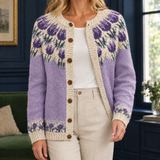 Ariane Floral Cardigan - Lavender