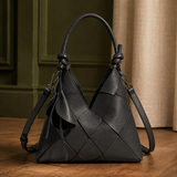 Barolo Woven Shoulder Bag - Charcoal
