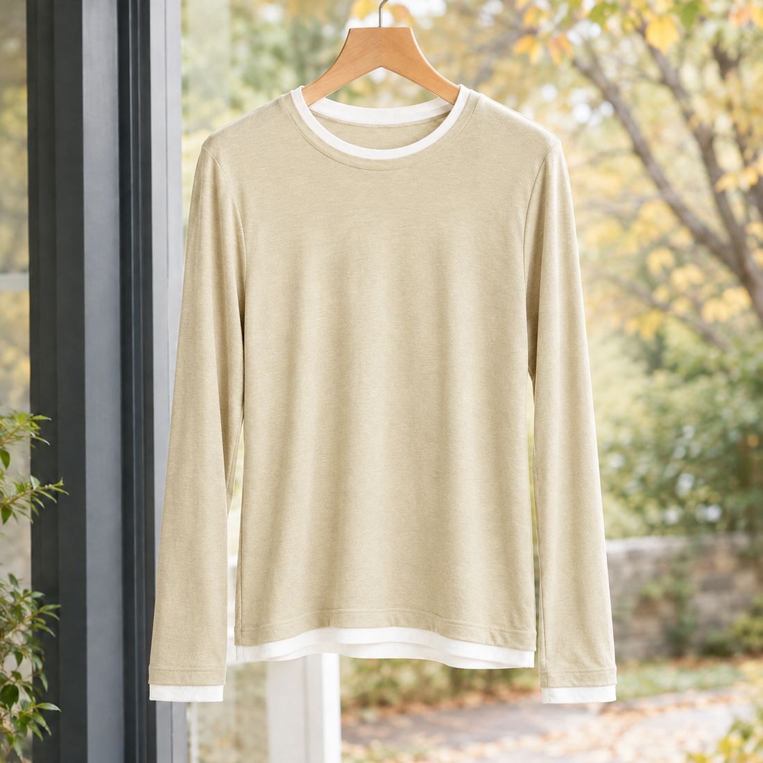 Leila Layered Top - Beige