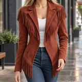 Rachel Suede Jacket - Rust