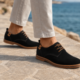 Romano Suede Derby Shoes - Black