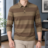 David Striped Polo - Tan
