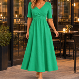 Kelsey Wrap Maxi Dress - Green