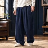 Frederick Wide Leg Pants - Navy