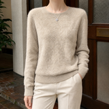 Ninon Wool Crewneck Sweater - Beige