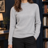 Estella Mock Neck Sweater - Grandma Gray