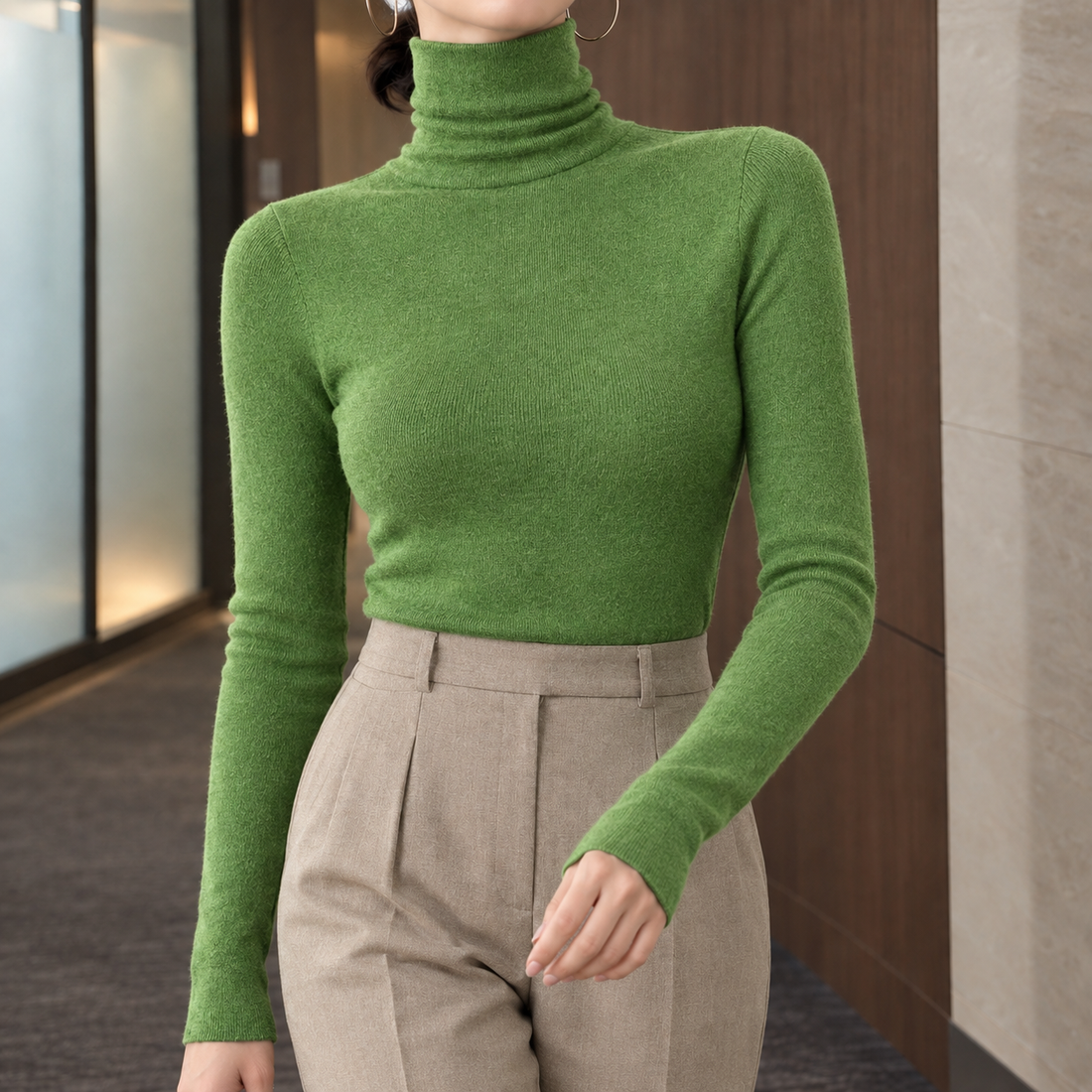 Arabelle Turtleneck Sweater - Green