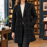 Victoria Plaid Coat - Black