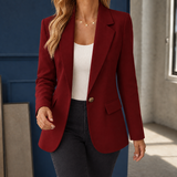 Hannah Tailored Blazer - Wine Red