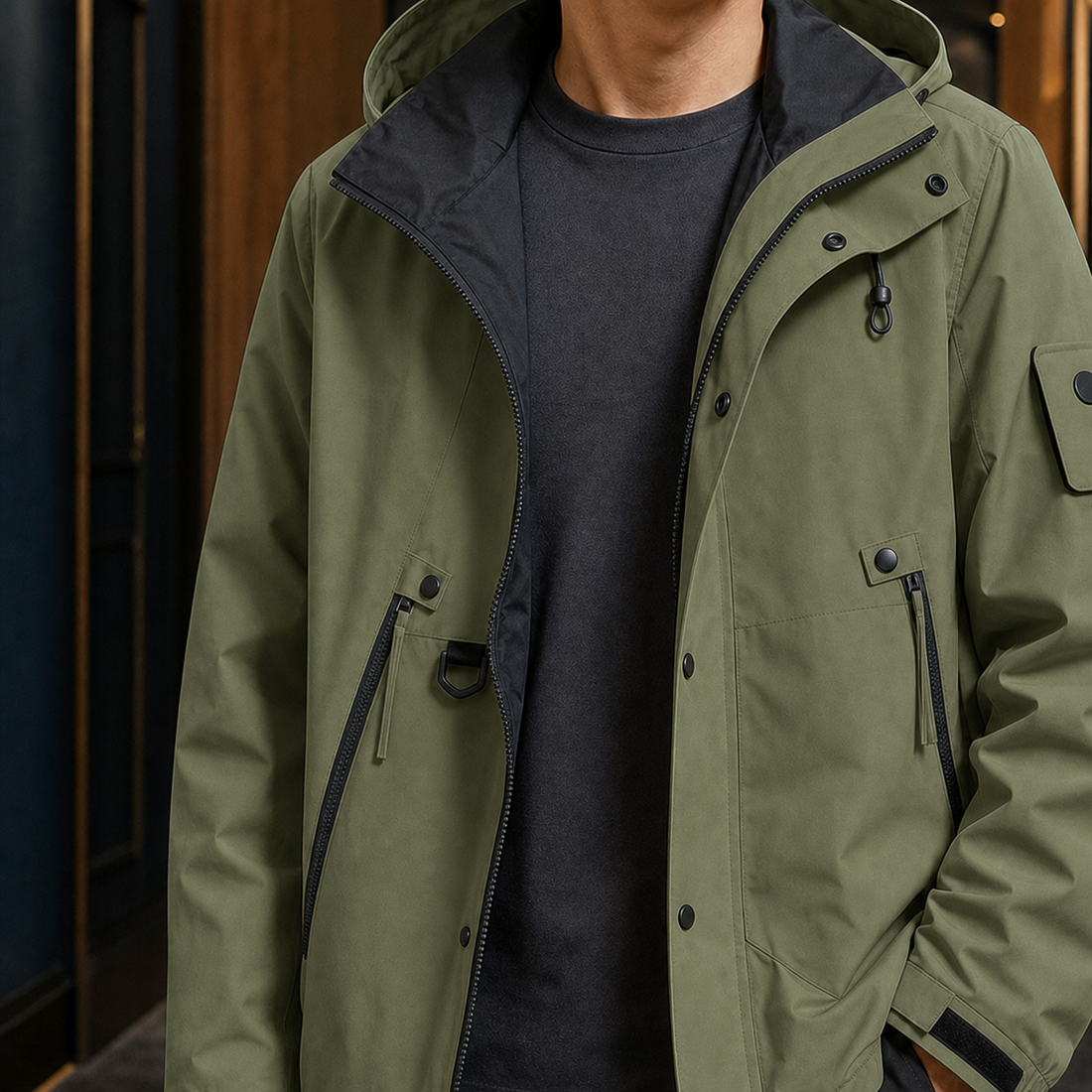Ross Utility Jacket - Military Green