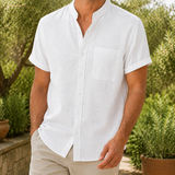 Cedric Mandarin Shirt - White