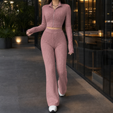 Winifred Ribbed Set - Dusty Pink
