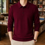 Julian Polo Sweater - Maroon Red