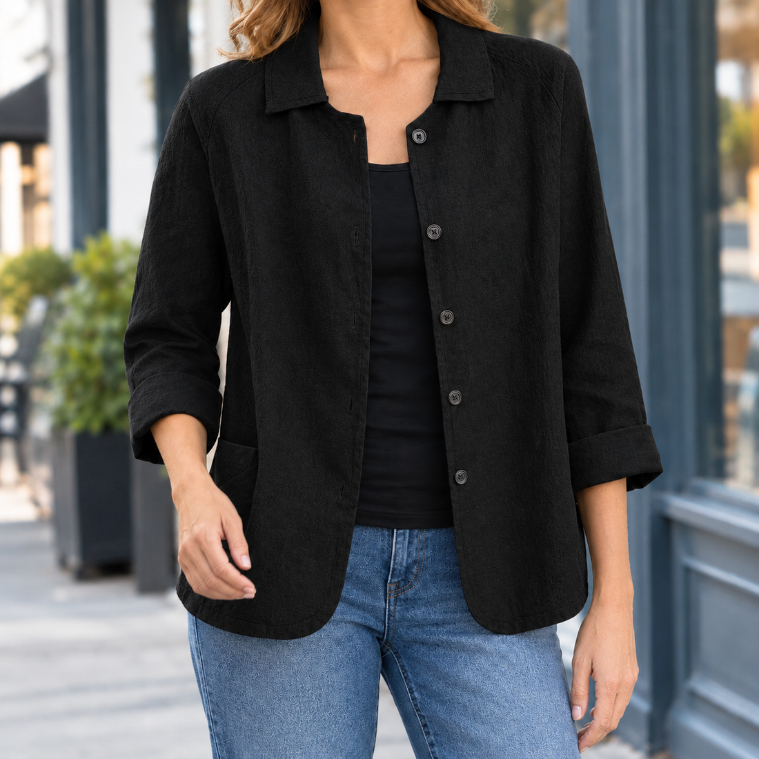 Cassia Relaxed Blazer - Black