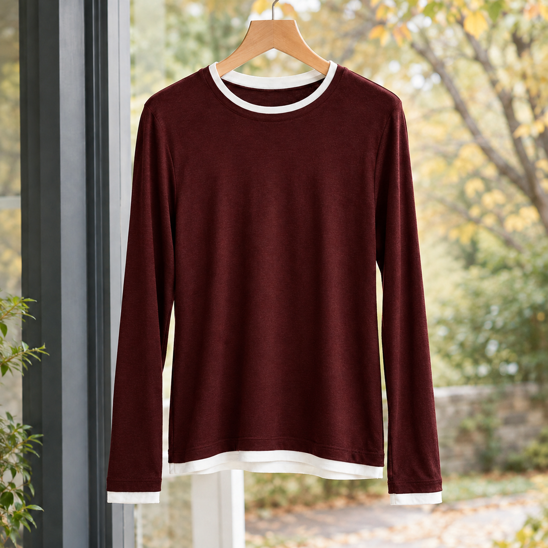 Leila Layered Top - Deep Red
