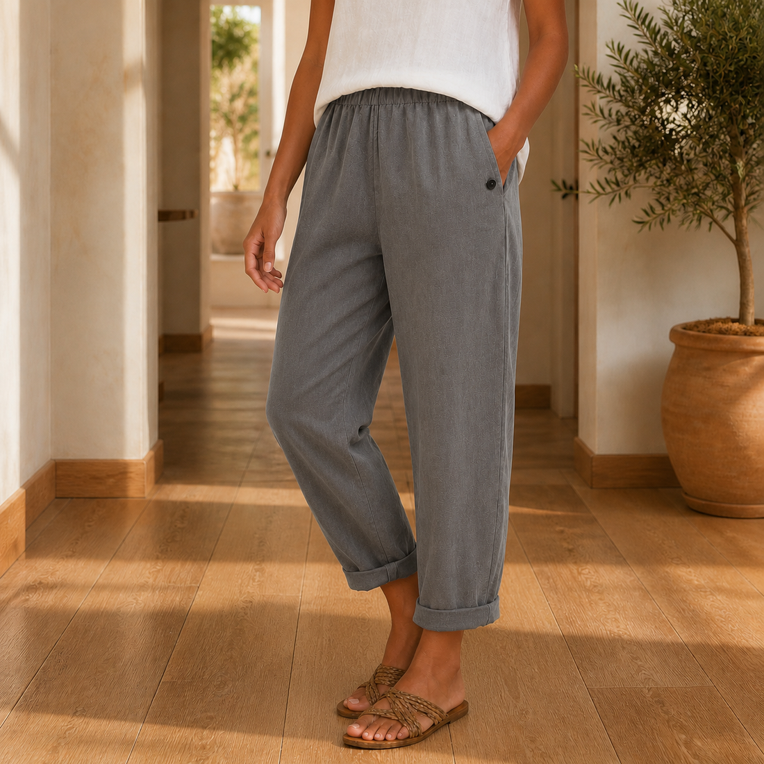 Harriet Relaxed Pants - Soft Gray