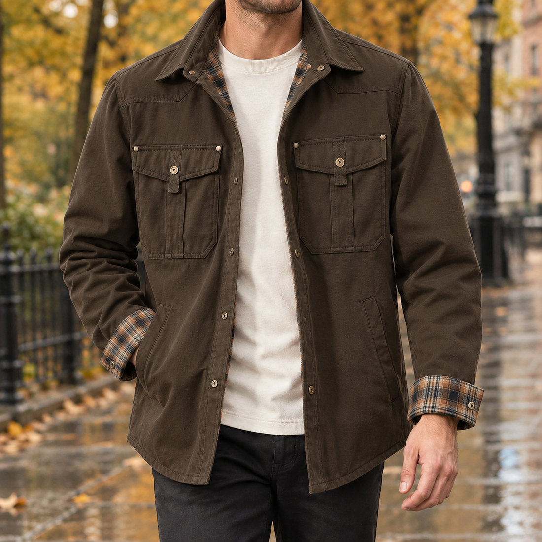 Donatien Utility Jacket - Dark Brown