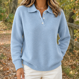 Gabrielle Collared Sweater - Sky Blue