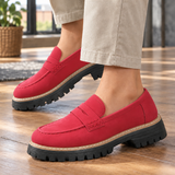 Ferretti Lug Sole Loafers - Red
