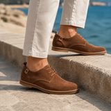 Romano Suede Derby Shoes - Brown