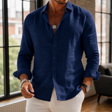 Rocco Relaxed Shirt - Navy Blue