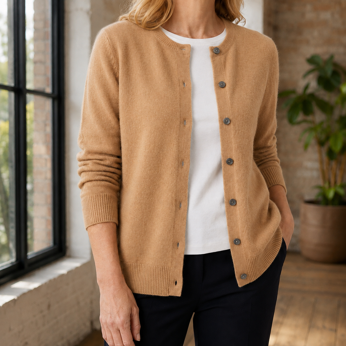 Agnes Crewneck Sweater - Camel