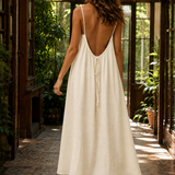 Seraphina Backless Maxi Dress - Cream